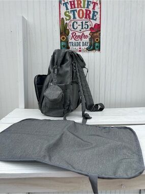 Gray Men's  Daddy diaper /Backpack with Changing Pad .